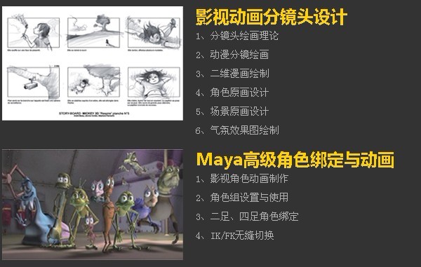 動漫游戲設計師課程設置